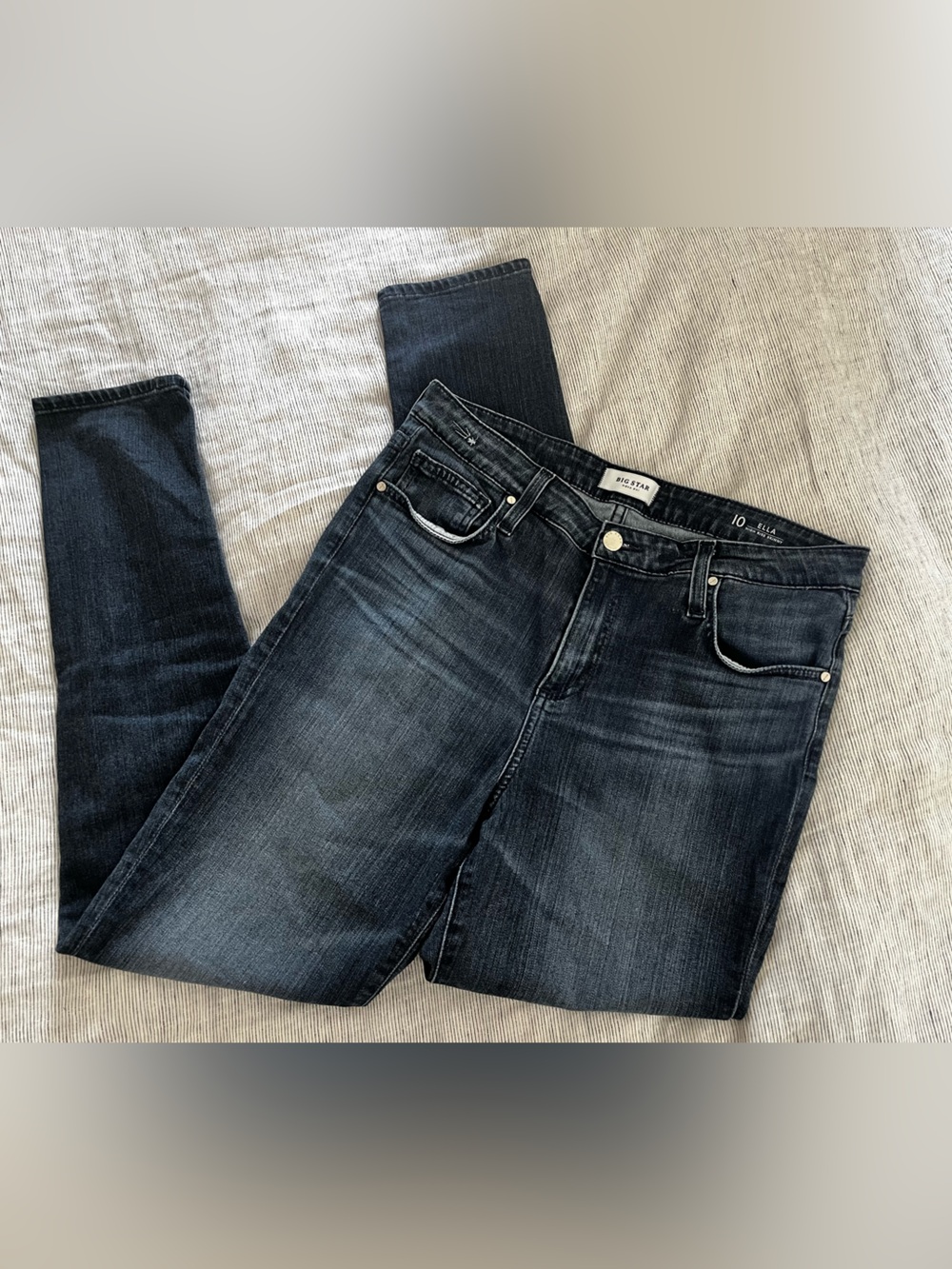 Big Star Ella HighRise Skinny Jeans in Dark Indigo